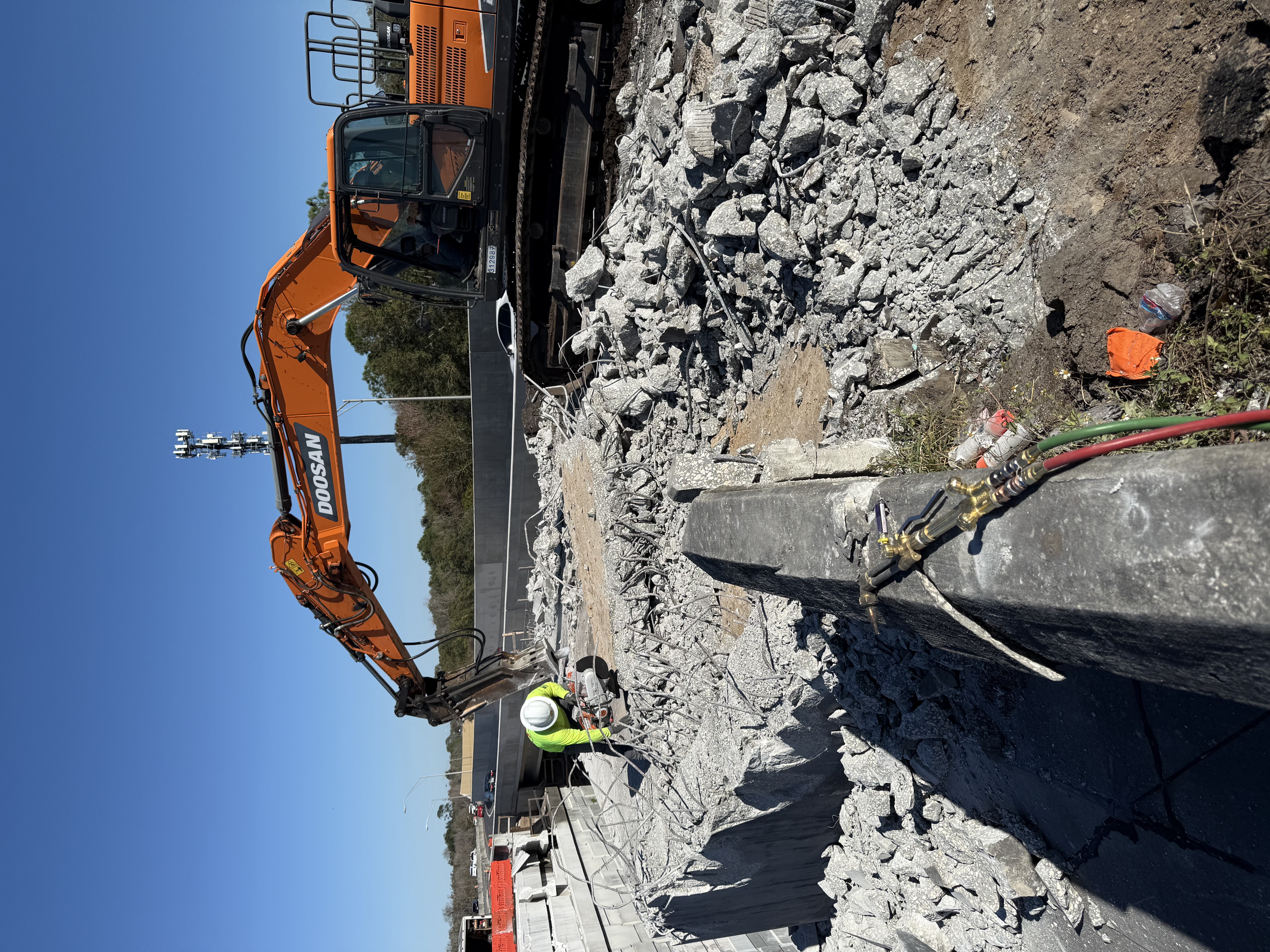 Bridge demolition concrete project in Florida by All Around Concrete
